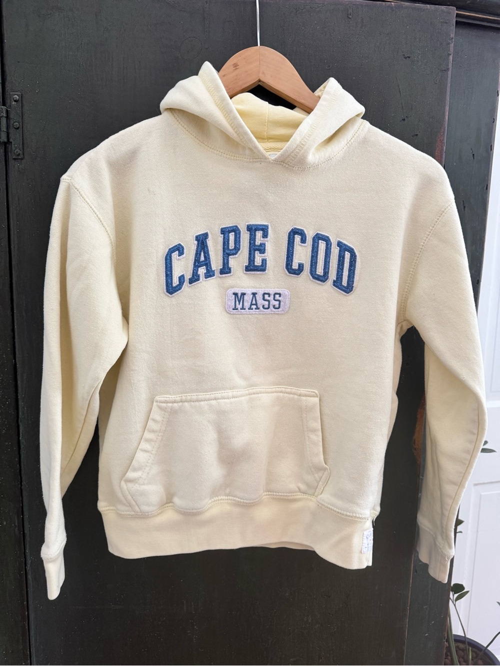 Kids Boys Girls Cape Cod Pale Yellow Cozy Hoodie Sweatshirt Size 10/12 Medium